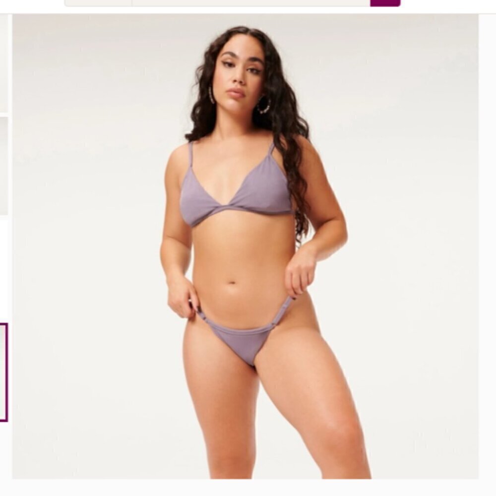 Good American Perfect Fit Adjustable Strappy Low Rise Lavender Lilac Size 5 2XL